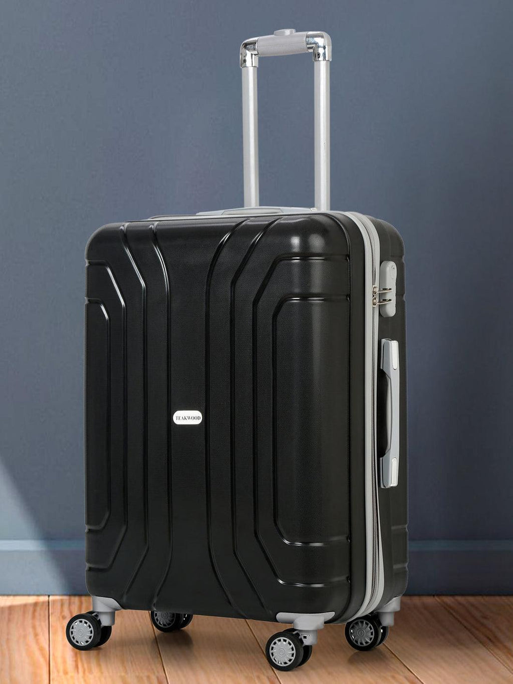 Teakwood Leathers Dart Small Black Trolley Bags 32 L - Cabin