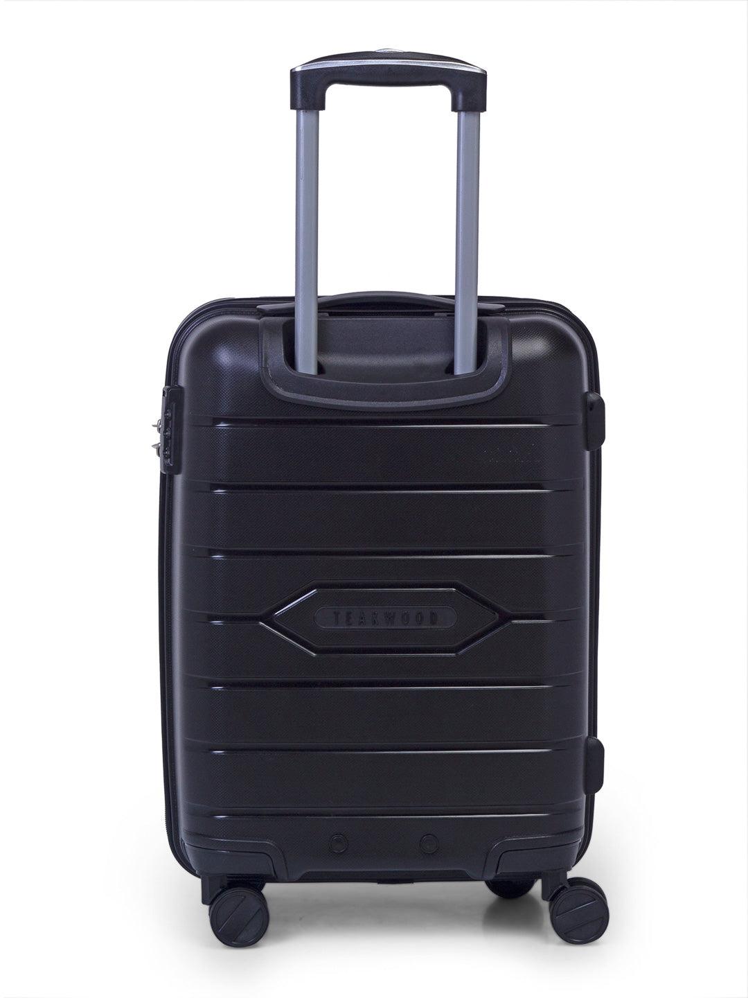 Teakwood Leathers Dart Small Black Trolley Bags 32 L - Cabin
