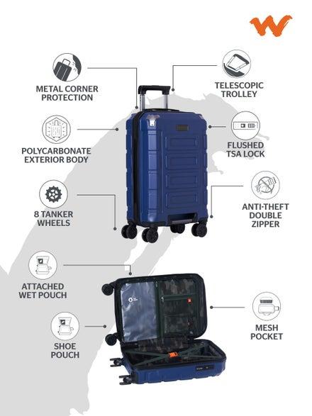 Wildcraft Helios Large Blue Trolley Bags - Check-In