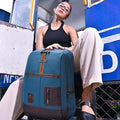 GEAR Faux Leather Color Block Laptop Bags 34 L