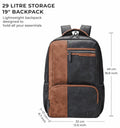 GEAR Faux Leather Color Block Laptop Bags 29 L